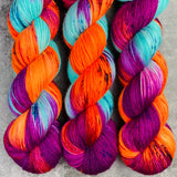 Hand dyed merino yarn