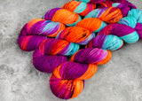 Hand dyed merino yarn