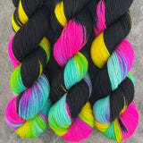 Hand dyed merino yarn