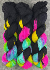 Hand dyed merino yarn