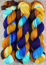Hand dyed merino yarn