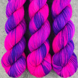 Hand dyed merino yarn