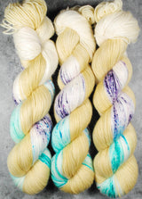 Hand dyed merino yarn