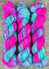 Hand dyed merino yarn