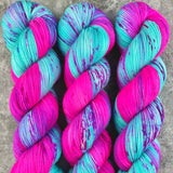 Hand dyed merino yarn