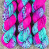 Hand dyed merino yarn