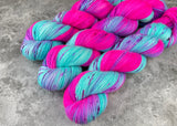 Hand dyed merino yarn