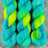 Hand dyed merino yarn