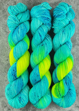 Hand dyed merino yarn