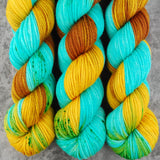 Hand dyed merino yarn