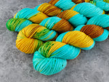 Hand dyed merino yarn