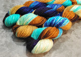 Hand dyed merino yarn