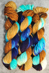 Hand dyed merino yarn