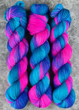 Hand dyed merino yarn