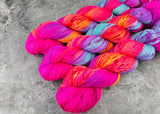 Hand dyed merino yarn