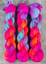 Hand dyed merino yarn