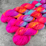 Hand dyed merino yarn