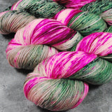 Hand dyed merino yarn