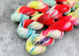 Hand dyed merino yarn