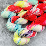 Hand dyed merino yarn