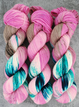 Hand dyed merino yarn