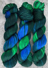 Hand dyed merino yarn