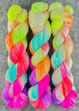 Hand dyed merino yarn
