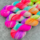 Hand dyed merino yarn