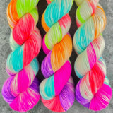 Hand dyed merino yarn