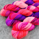 Hand dyed merino yarn