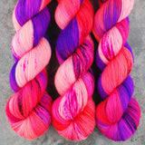 Hand dyed merino yarn