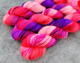 Hand dyed merino yarn