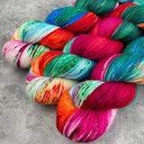 Hand dyed merino yarn