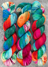 Hand dyed merino yarn