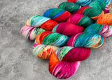 Hand dyed merino yarn