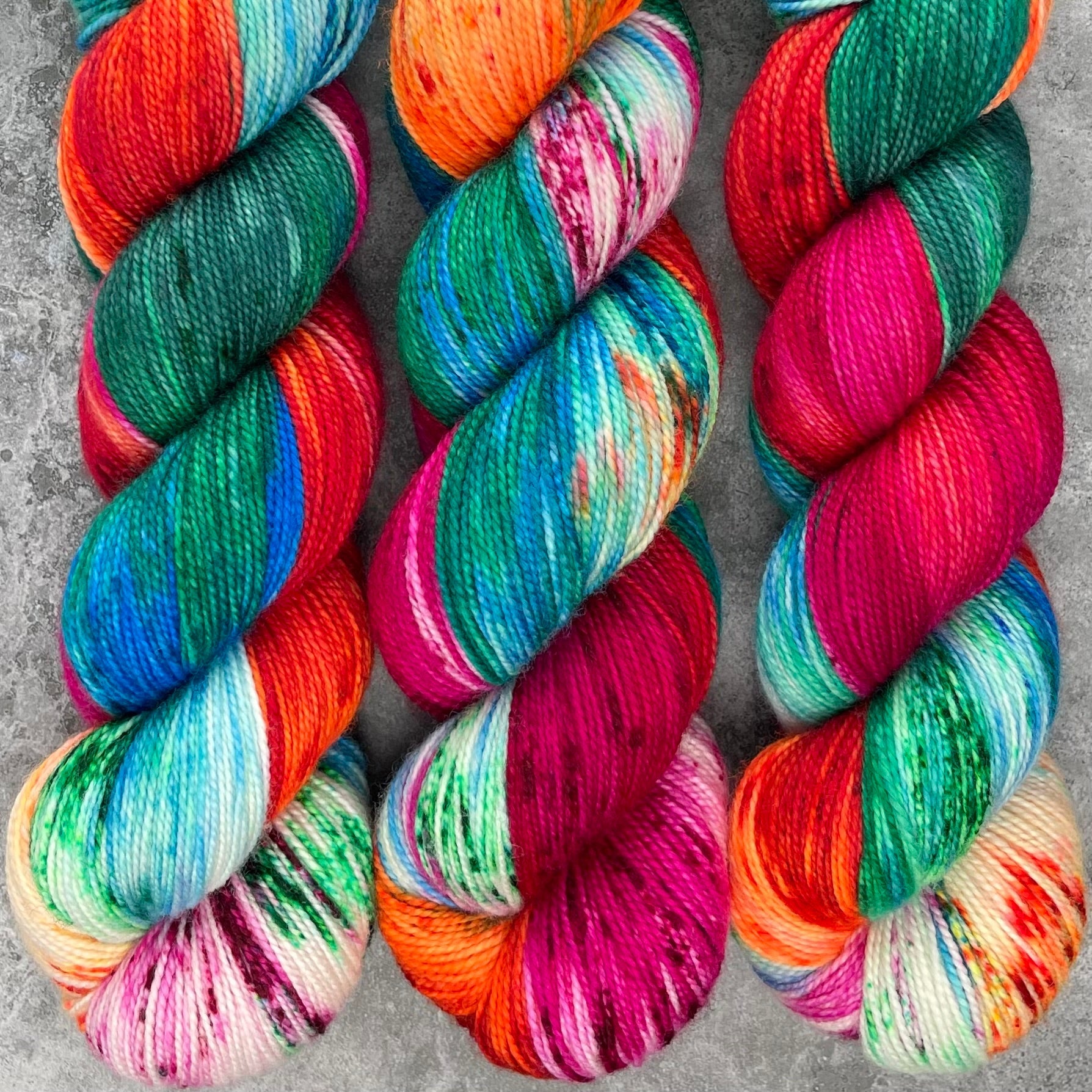 Dyed Wool Roving -16 Assorted Bright Colors