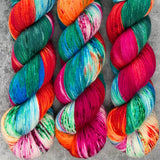 Hand dyed merino yarn
