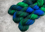 Hand dyed merino yarn