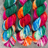 Hand dyed merino yarn
