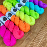 Hand dyed merino yarn