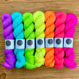 Hand dyed merino yarn