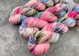 Hand dyed merino yarn