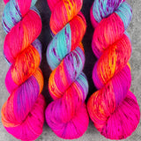 Hand dyed merino yarn