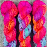 Hand dyed merino yarn