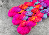 Hand dyed merino yarn