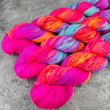 Hand dyed merino yarn