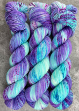Hand dyed merino yarn
