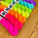 Hand dyed merino yarn