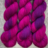 Hand dyed merino yarn