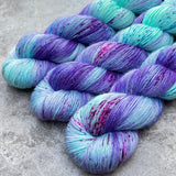Hand dyed merino yarn